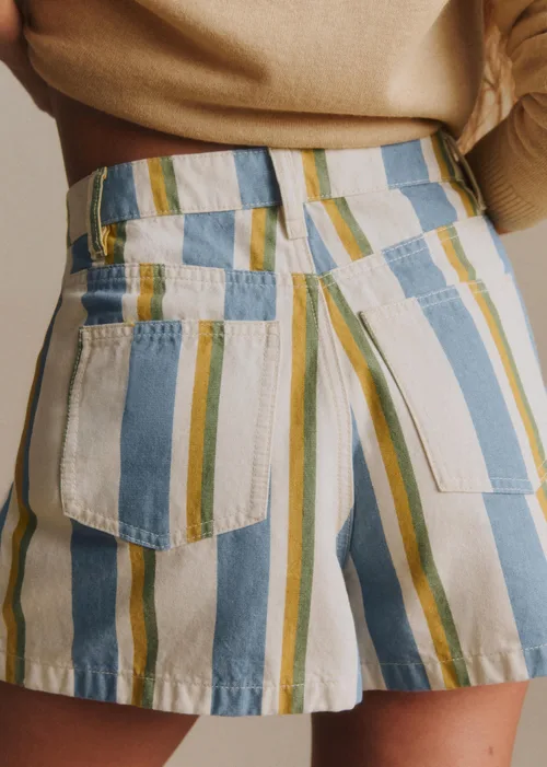 Short Le City - Rayures Bleu Ecru Jaune — image 3