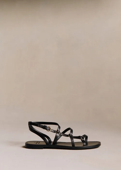 Sandales Low Inaya - Noir Lisse Héritage — image 4