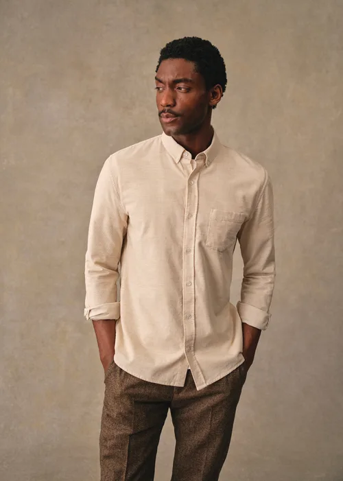 Chemise Charlie Velours - Beige Chiné — image 7