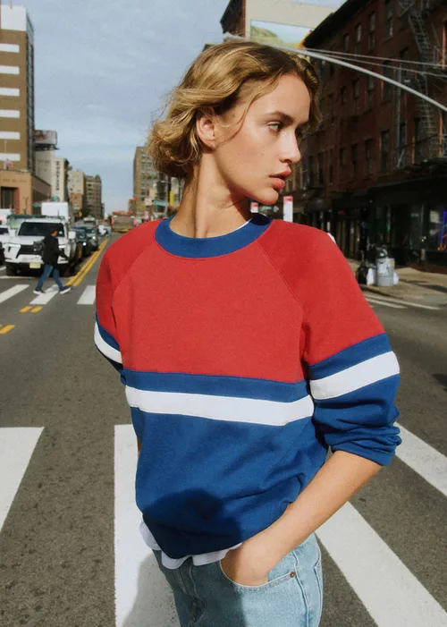Sweat-Shirt Helio - Bleu Rouge Écru — image 4