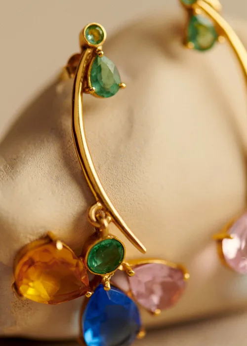 Boucles d'oreilles Gio - Vert d'Eau Multi — image 4