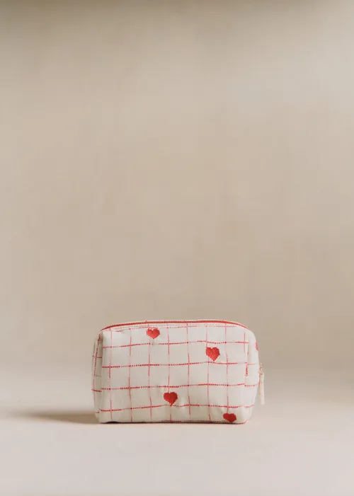 Trousse de beauté - Broderie Coeurs Rouges — image 2