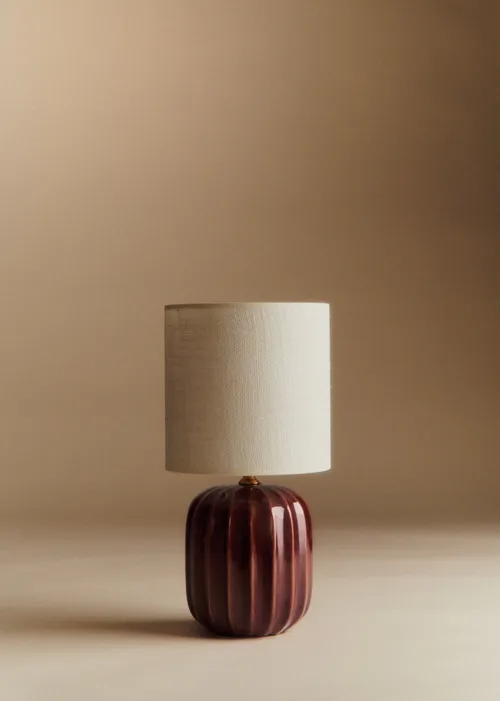 Lampe Traviata petit modèle - Moka - Abat-jour Dolce - Jute Écru — image 3