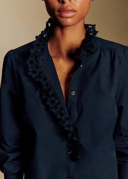 Chemise Chlo - Broderie unie marine — image 3