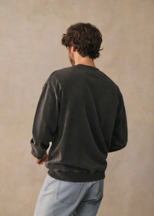 Sweatshirt Boxy - Noir Délavé — image 4