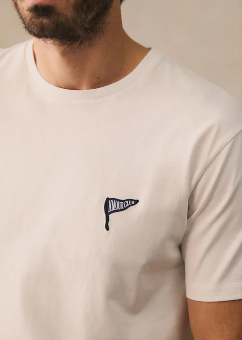 T-Shirt Coeur Amour Club - Blanc / Marine — image 6