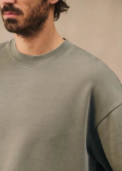Sweatshirt Boxy - Vert Délavé — image 3