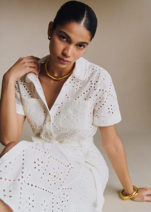 Robe Adèle - Broderie Unie Volute Écru — image 3