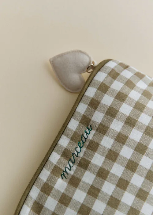 Pochette plate - Vichy Vert — image 4