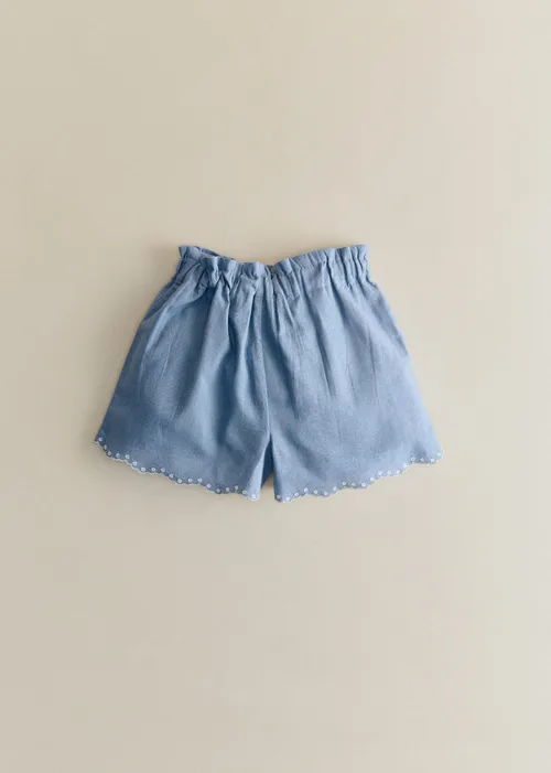 Short Ophélia - Bleu Vintage / Broderie Aurélia — image 3