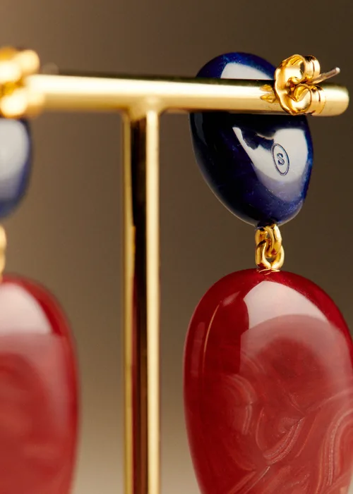 Boucles d'oreilles Carla - Bordeaux Multi — image 4