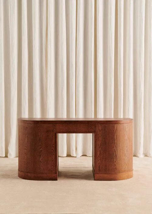 Bureau demi cercle vintage - Bois — image 5