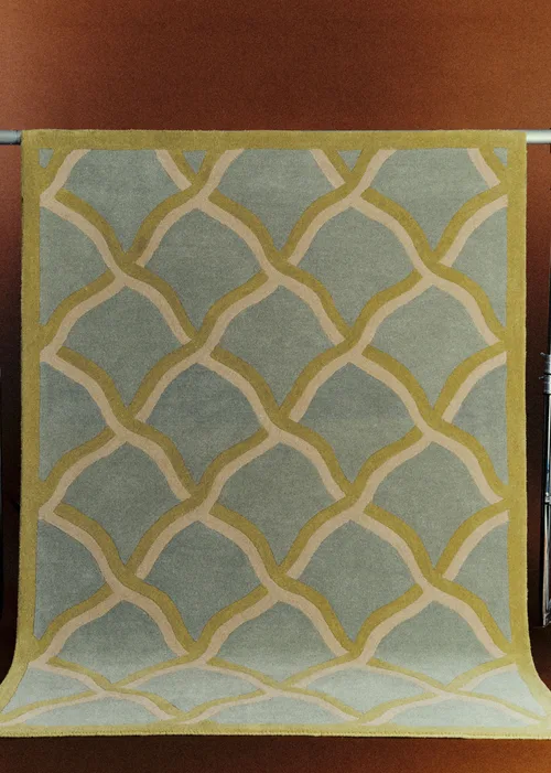 Tapis Legato - 170x240cm - Bleu orage, Olive et Beige — image 6