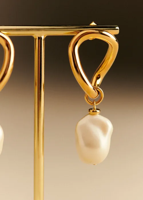 Boucles d'oreilles Eloane - Nacre Doré — image 4