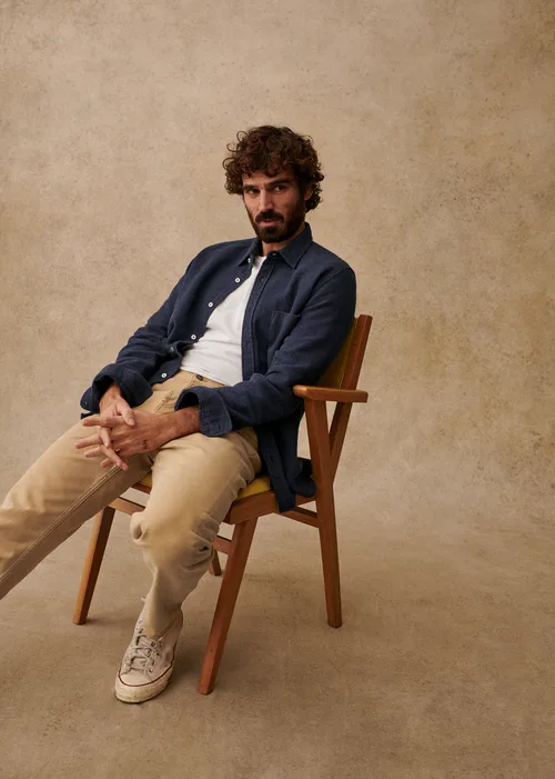 Chemise Lars Waffle - Bleu Chiné — image 3