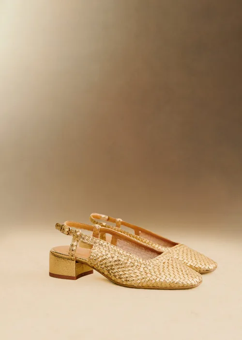 Escarpins Noemie - Doré Lisse Tressé — image 3