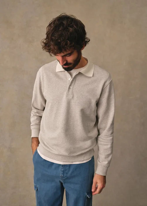 Sweatshirt Navi - Gris Chiné — image 3