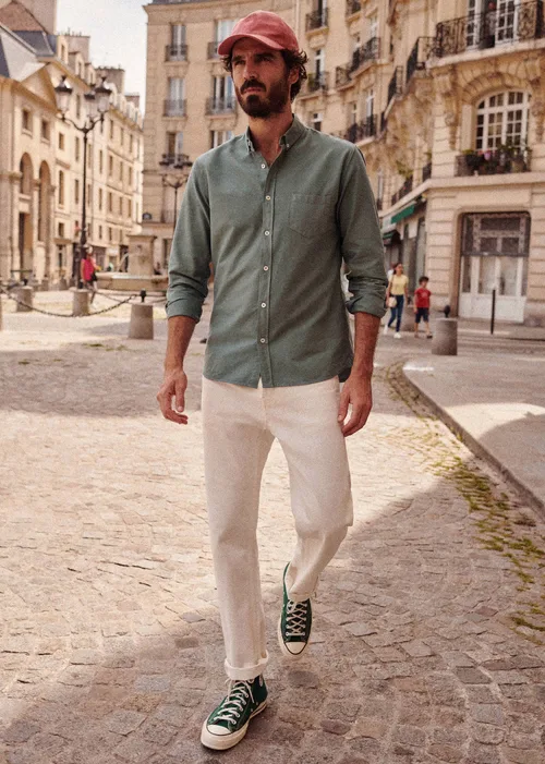 Chemise Charlie Oxford - Vert Argile — image 4