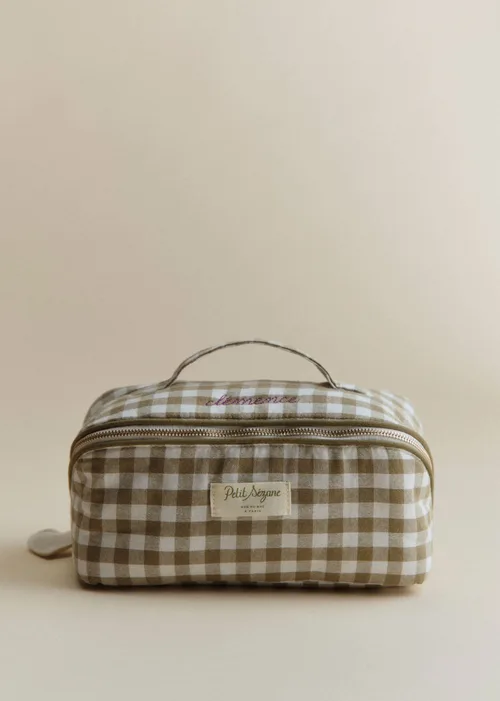 Maxi trousse de toilette - Vichy Vert
