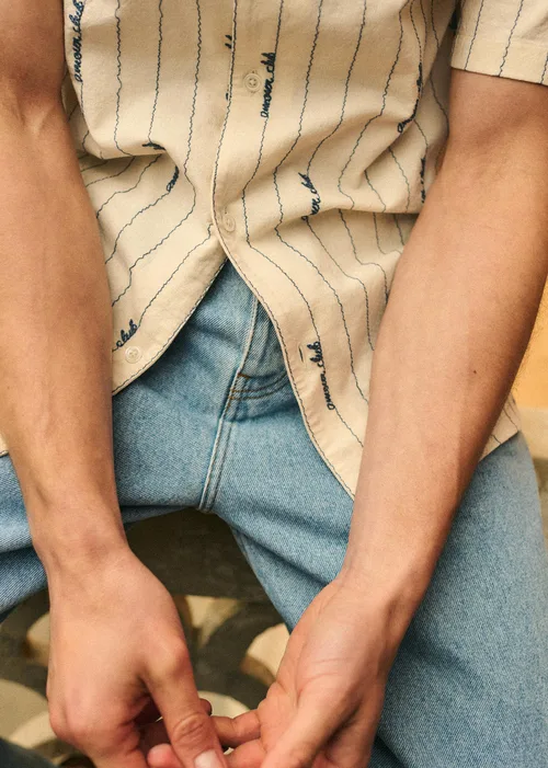 Chemise Amour Club - Écru / Bleu — image 5