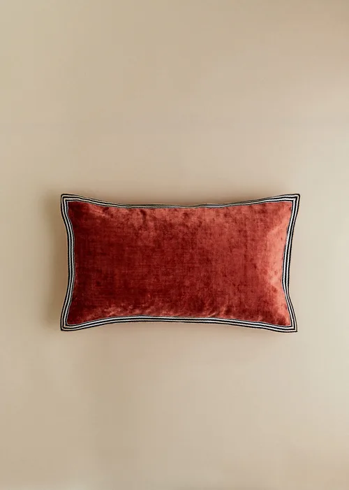 Coussin Velours Texturé - Petit modèle - Sienne — image 3