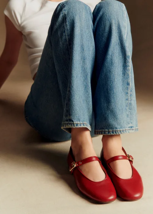 Ballerines Low Valentin - Rouge Lisse — image 3