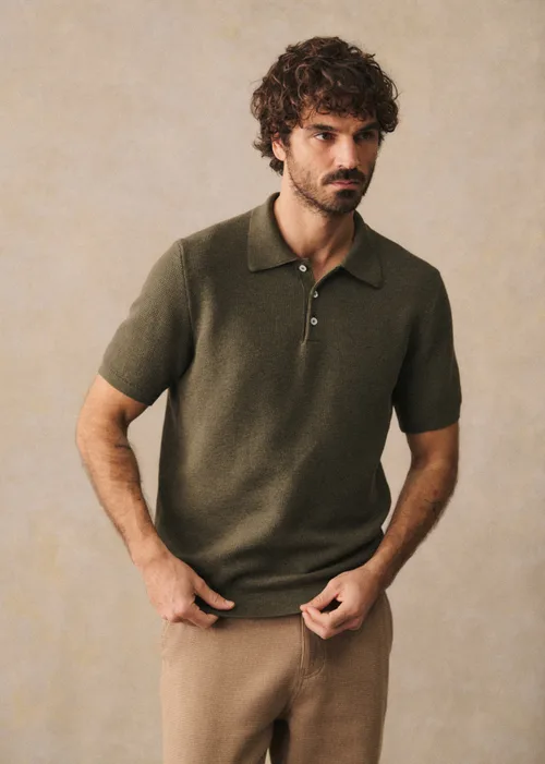 Polo Maille Sawyer - Kaki Chiné — image 2