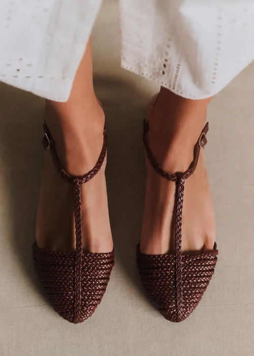 Sandales Low Aurore - Chocolat Lisse Tressé — image 5