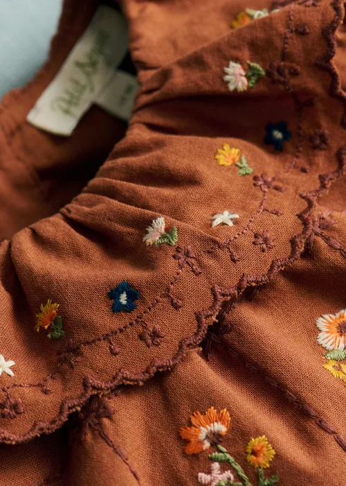 Blouse Héloïse - Caramel / Broderie Herbier — image 3