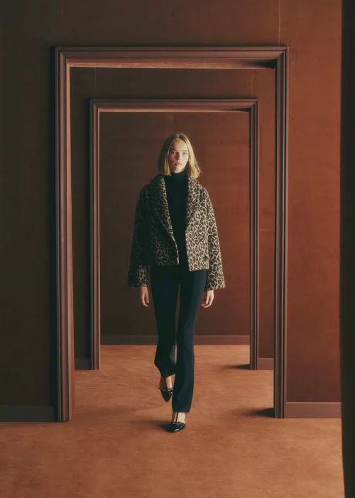 Manteau Ambre - Jacquard Leopard — image 3