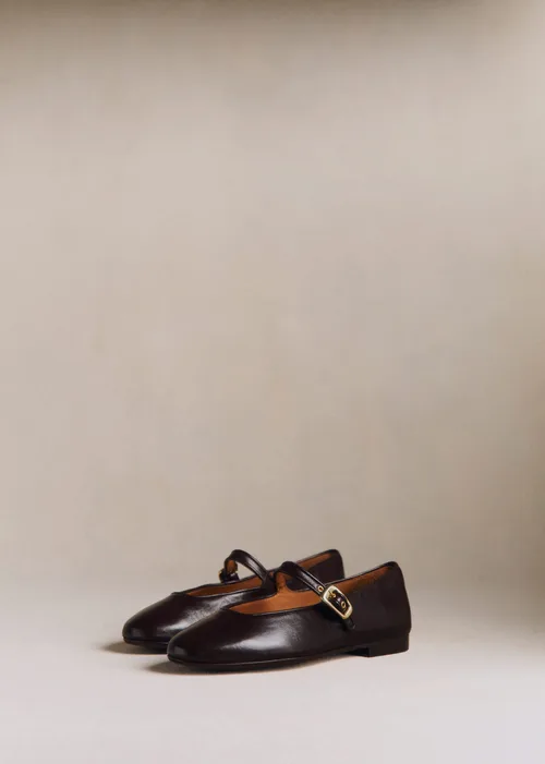 Ballerines Low Valentin - Chocolat Lisse — image 3