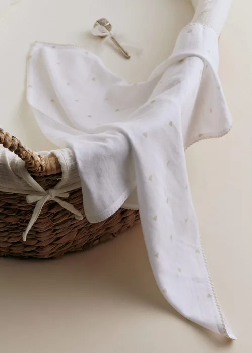 Set de 2 langes - Coeur Beige — image 4