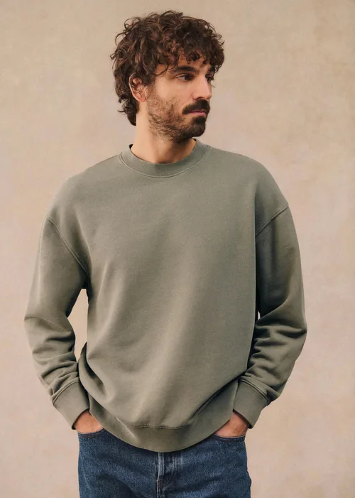 Sweatshirt Boxy - Vert Délavé — image 4