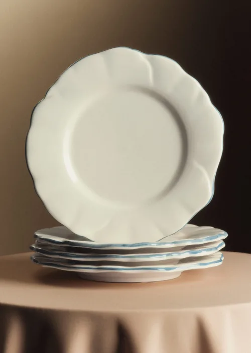 Set de 4 assiettes plates - Barcarolle - Bleu Vintage — image 3