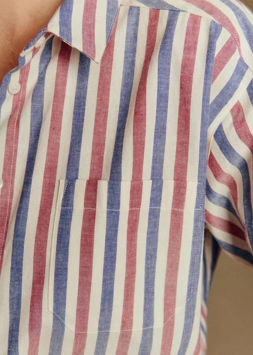 Chemise Max - Rayures bleu ecru bordeaux — image 4