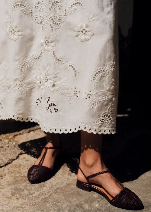 Jupe Noa - Broderie Placée Ecru — image 3