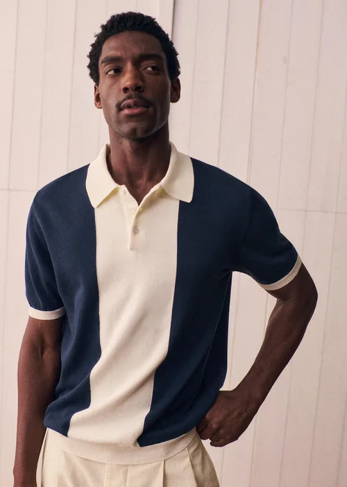 Polo Maille Tommaso - Marine / Ecru — image 4