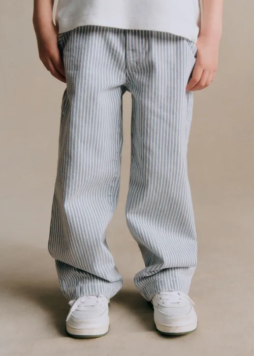 Pantalon Giulio - Denim Rayé Bleu — image 3