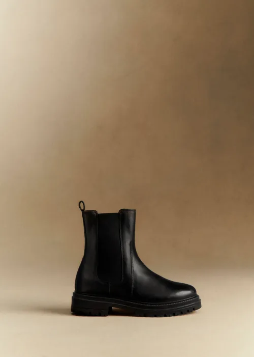 Bottines Low Lena - Cuir Noir Lisse — image 4
