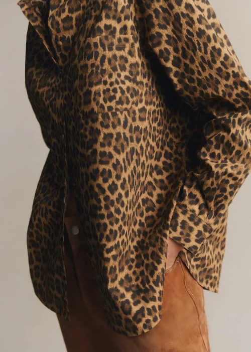 Chemise Max - Imprimé Small Leopard Surteint Camel — image 3