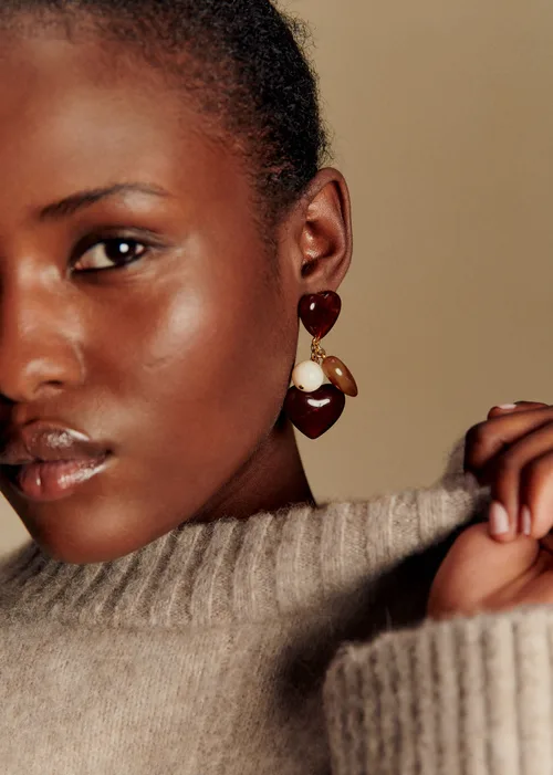 Boucles d'oreilles Freya - Brun Multi — image 3