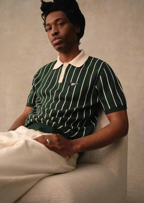 Polo Maille Amour Club - Vert / Écru — image 3