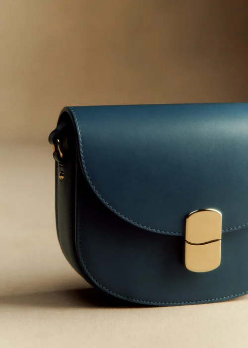 Sac Claude - Bleu Denim Lisse — image 3