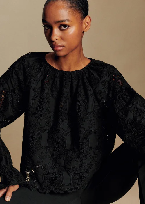 Blouse Aly - Dentelle Noire — image 3