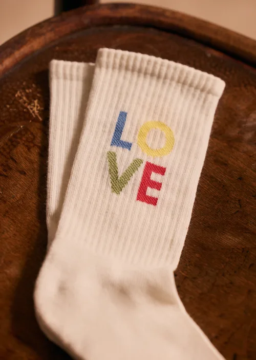 Chaussettes Love - Écru