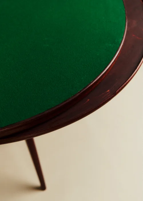 Table de bridge ronde vintage - Palissandre — image 6