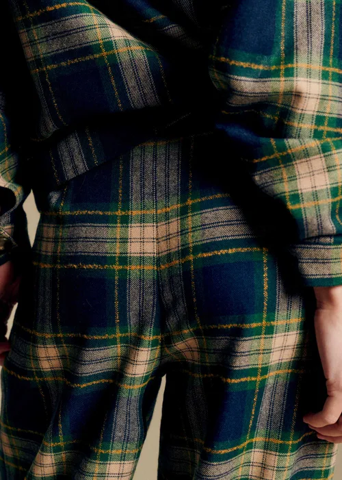 Pantalon Azzio - Carreaux Bleu et Vert — image 4