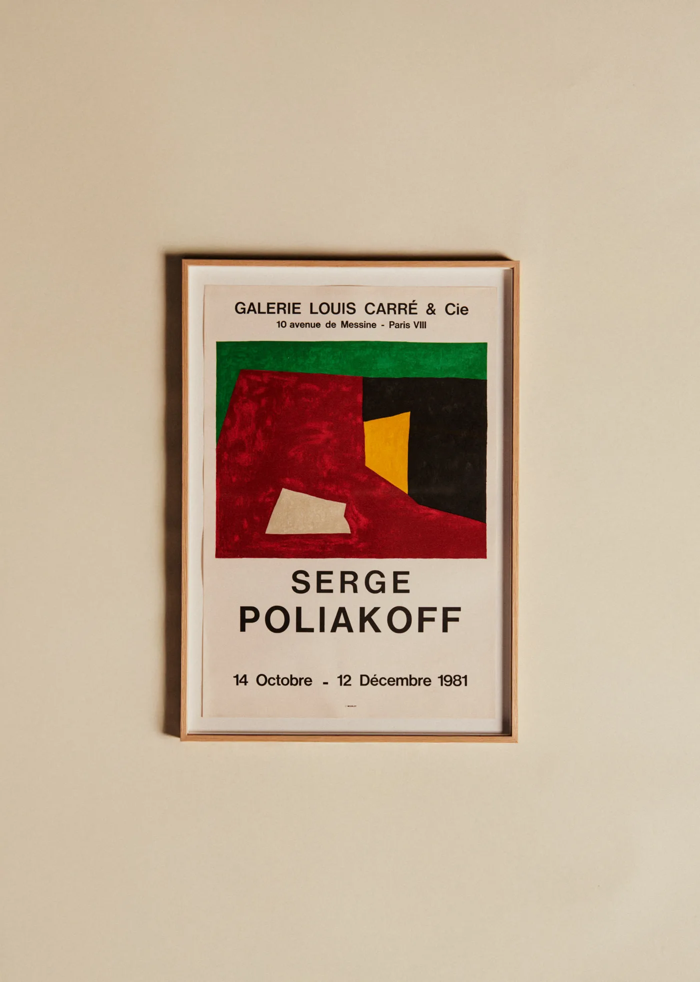 Affiche Galerie Louis Carré, Serge Poliakoff, 1981 - 49,5 x 70,5 cm