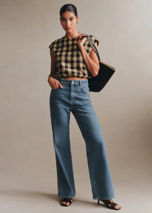 Blouse EIDRA - Vichy Beige Noir — image 3