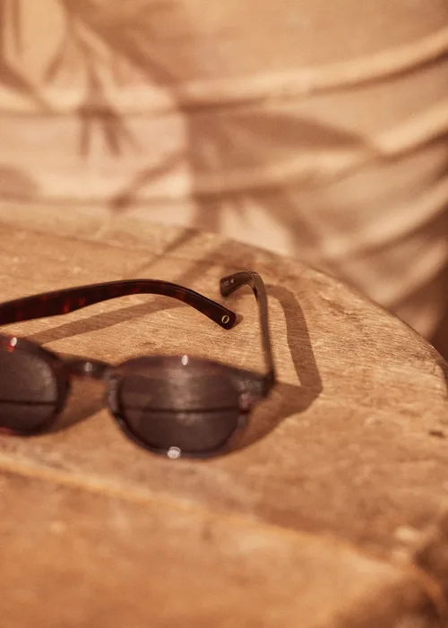 Lunettes de Soleil Wells - Écailles Marron Foncé — image 3